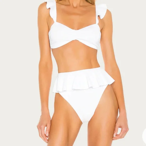 Beach Riot Daisy Ruffle Bikini Bottom - Picture 2 of 9